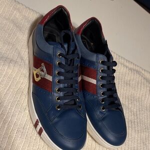 Bally Blue and Red Men's Sneakers